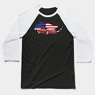 Viper Convertible USA Print Baseball T-Shirt